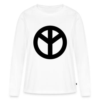 Peace - T-shirt manches longues Premium bio Femme - blanc - Devant - Julia (174cm)