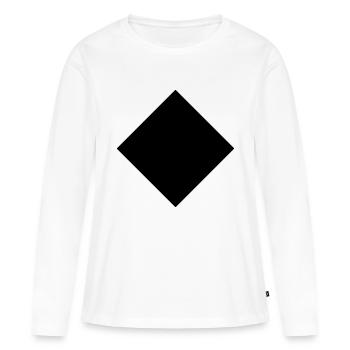 Square - Women's Premium Organic Long Sleeve Shirt - white - Front - Julia (174cm)