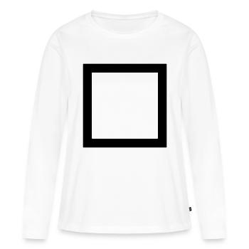 Square - Women's Premium Organic Long Sleeve Shirt - white - Front - Julia (174cm)