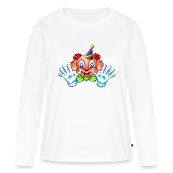 Clown - Frauen Premium Bio Langarmshirt - Weiß - Vorne - Julia (174cm)