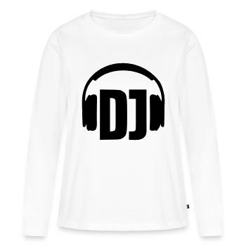 Casque - T-shirt manches longues Premium bio Femme - blanc - Devant - Julia (174cm)