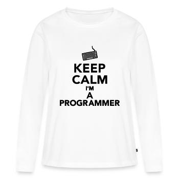 Programmierer - Frauen Premium Bio Langarmshirt - Weiß - Vorne - Julia (174cm)