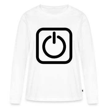 Off on on off power switch - Women's Premium Organic Long Sleeve Shirt - white - Front - Julia (174cm)