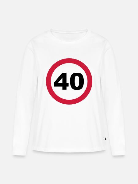 40 Geburtstag - Frauen Premium Bio Langarmshirt - Weiß