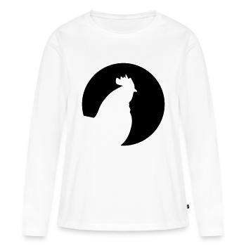 Coq - T-shirt manches longues Premium bio Femme - blanc - Devant - Julia (174cm)