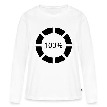 Loading bar, Preload, Bar, load, computer, !00% - Women's Premium Organic Long Sleeve Shirt - white - Front - Julia (174cm)