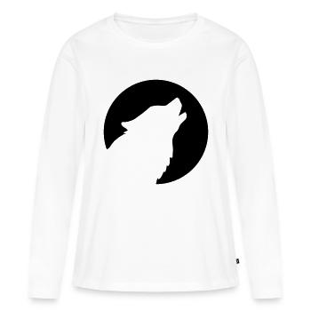 Husky - T-shirt manches longues Premium bio Femme - blanc - Devant - Julia (174cm)