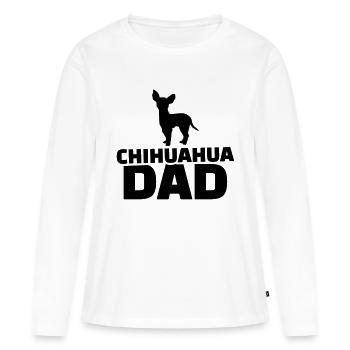Chihuahua Dad - T-shirt manches longues Premium bio Femme - blanc - Devant - Julia (174cm)