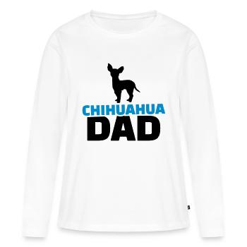 Chihuahua Dad - T-shirt manches longues Premium bio Femme - blanc - Devant - Julia (174cm)