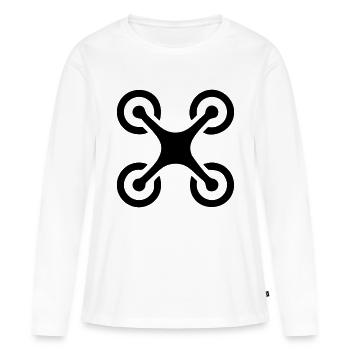 4x copter - Frauen Premium Bio Langarmshirt - Weiß - Vorne - Julia (174cm)