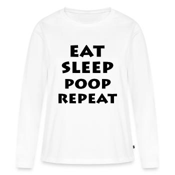 Poop - Women's Premium Organic Long Sleeve Shirt - white - Front - Julia (174cm)