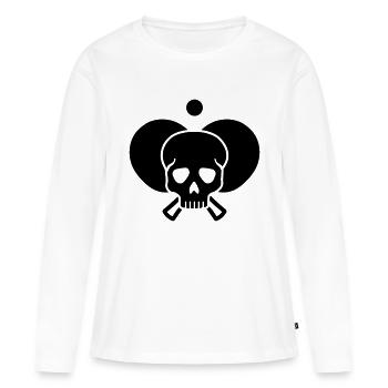 Ping Pong - Women's Premium Organic Long Sleeve Shirt - white - Front - Julia (174cm)