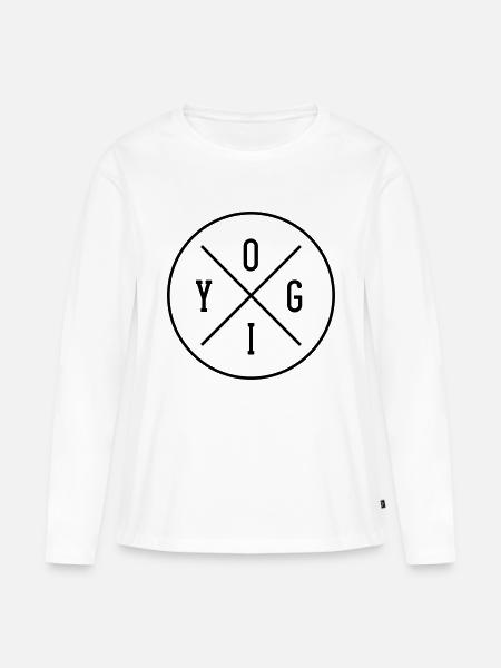 Yogi - Frauen Premium Bio Langarmshirt - Weiß