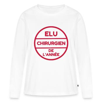 Arzt / Medizin / Chirurg / Chirurgie - Frauen Premium Bio Langarmshirt - Weiß - Vorne - Julia (174cm)