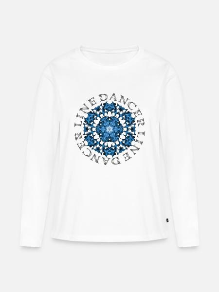 kl_linedance42a - Frauen Premium Bio Langarmshirt - Weiß