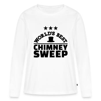 Schornsteinfeger - Frauen Premium Bio Langarmshirt - Weiß - Vorne - Julia (174cm)