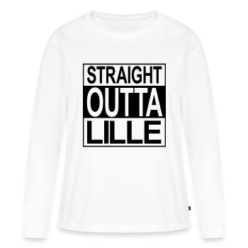 Straight outta Lille - T-shirt manches longues Premium bio Femme - blanc - Devant - Julia (174cm)