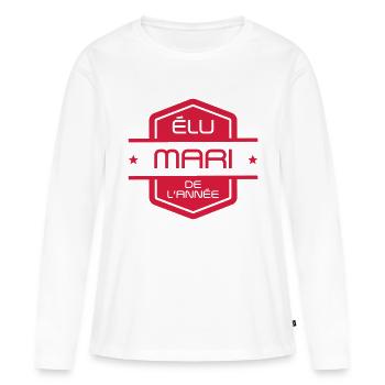 Ehe Hochzeit Liebe Paar Ehemann Frau Braut Love - Frauen Premium Bio Langarmshirt - Weiß - Vorne - Julia (174cm)