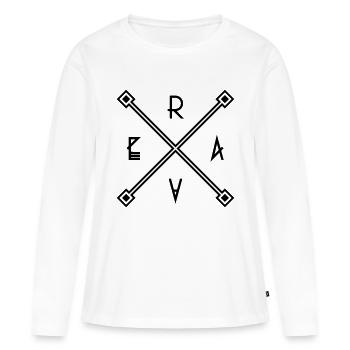 RAVE - T-shirt manches longues Premium bio Femme - blanc - Devant - Julia (174cm)
