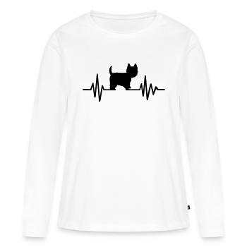 Westie - Women's Premium Organic Long Sleeve Shirt - white - Front - Julia (174cm)