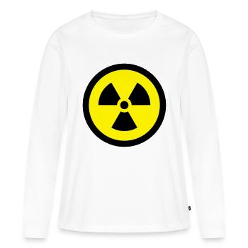 RADIOAKTIV - Frauen Premium Bio Langarmshirt - Weiß - Vorne - Julia (174cm)