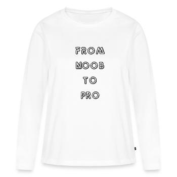 Noob - T-shirt manches longues Premium bio Femme - blanc - Devant - Julia (174cm)