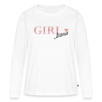 Maman fille maman maman maman - T-shirt manches longues Premium bio Femme - blanc - Devant - Julia (174cm)