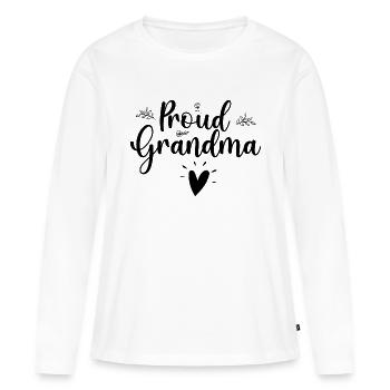 stolze Oma. Oma. - Frauen Premium Bio Langarmshirt - Weiß - Vorne - Julia (174cm)
