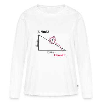 Finde X. - Frauen Premium Bio Langarmshirt - Weiß - Vorne - Julia (174cm)