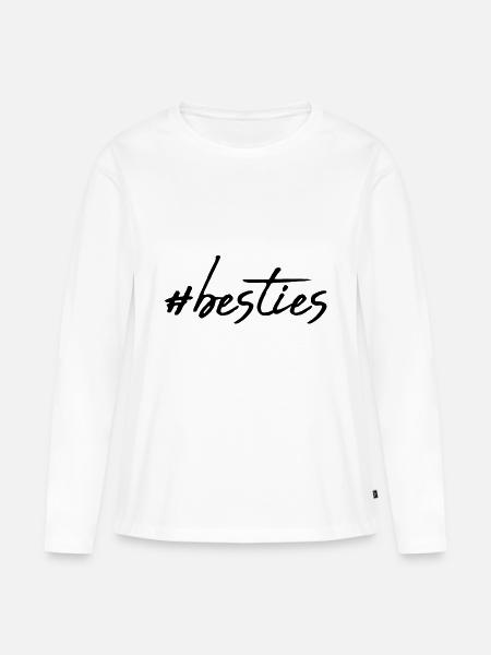 #besties - Frauen Premium Bio Langarmshirt - Weiß