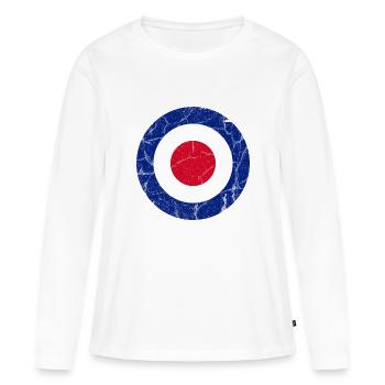 Royal Air Force Roundel Pilot Gift with Cracks - Women's Premium Organic Long Sleeve Shirt - white - Front - Julia (174cm)