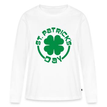 St. Patrick's Day - Frauen Premium Bio Langarmshirt - Weiß - Vorne - Julia (174cm)
