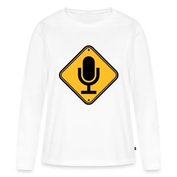 Sign Note Microphone - Women's Premium Organic Long Sleeve Shirt - white - Front - Julia (174cm)