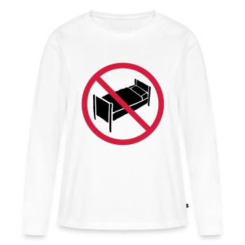 Pas de zone de lit - T-shirt manches longues Premium bio Femme - blanc - Devant - Julia (174cm)