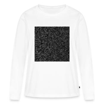 Fond en plomb fondu - T-shirt manches longues Premium bio Femme - blanc - Devant - Julia (174cm)