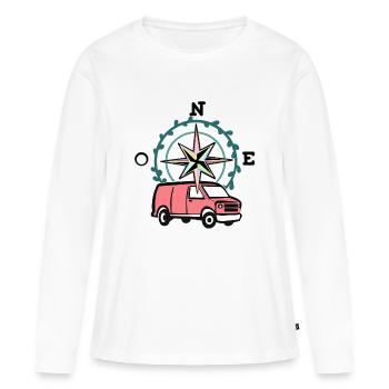 VAN LIFE - T-shirt manches longues Premium bio Femme - blanc - Devant - Julia (174cm)