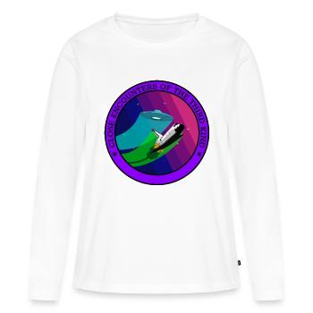 Close Encounters of The Third Kind Spaceship - Women's Premium Organic Long Sleeve Shirt - white - Front - Julia (174cm)