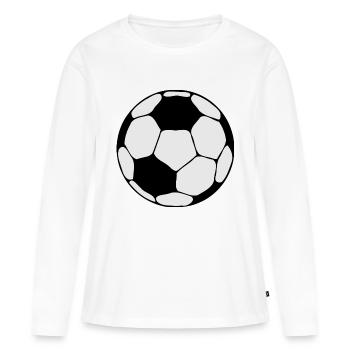 soccer - T-shirt manches longues Premium bio Femme - blanc - Devant - Julia (174cm)
