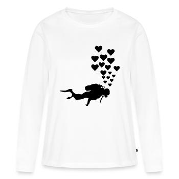 Diving Dive Dive - Women's Premium Organic Long Sleeve Shirt - white - Front - Julia (174cm)