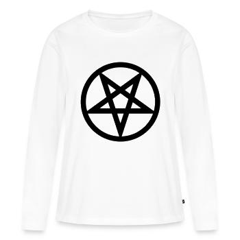 Satan 666 - T-shirt manches longues Premium bio Femme - blanc - Devant - Julia (174cm)
