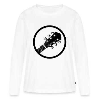 western guitar :: Western Gitarre - Frauen Premium Bio Langarmshirt - Weiß - Vorne - Julia (174cm)
