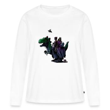 Mario realistisch - Frauen Premium Bio Langarmshirt - Weiß - Vorne - Julia (174cm)