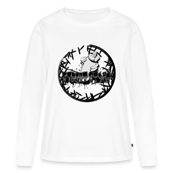 Steet Style - T-shirt manches longues Premium bio Femme - blanc - Devant - Julia (174cm)