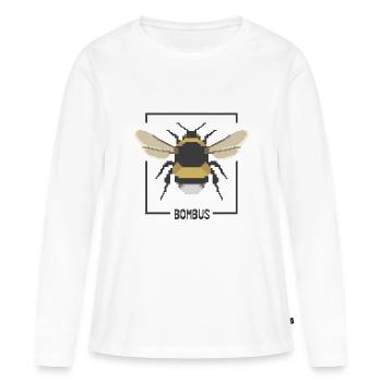Bourdon – Bombus - T-shirt manches longues Premium bio Femme - blanc - Devant - Julia (174cm)