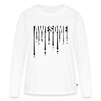 Laisse tomber des graffitis impressionnants - T-shirt manches longues Premium bio Femme - blanc - Devant - Julia (174cm)
