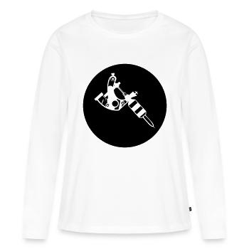 Tattoo machine - Women's Premium Organic Long Sleeve Shirt - white - Front - Julia (174cm)