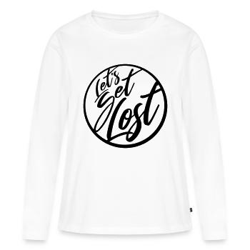 Lets Get Lost - Women's Premium Organic Long Sleeve Shirt - white - Front - Julia (174cm)