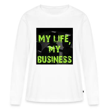 Motivation - T-shirt manches longues Premium bio Femme - blanc - Devant - Julia (174cm)