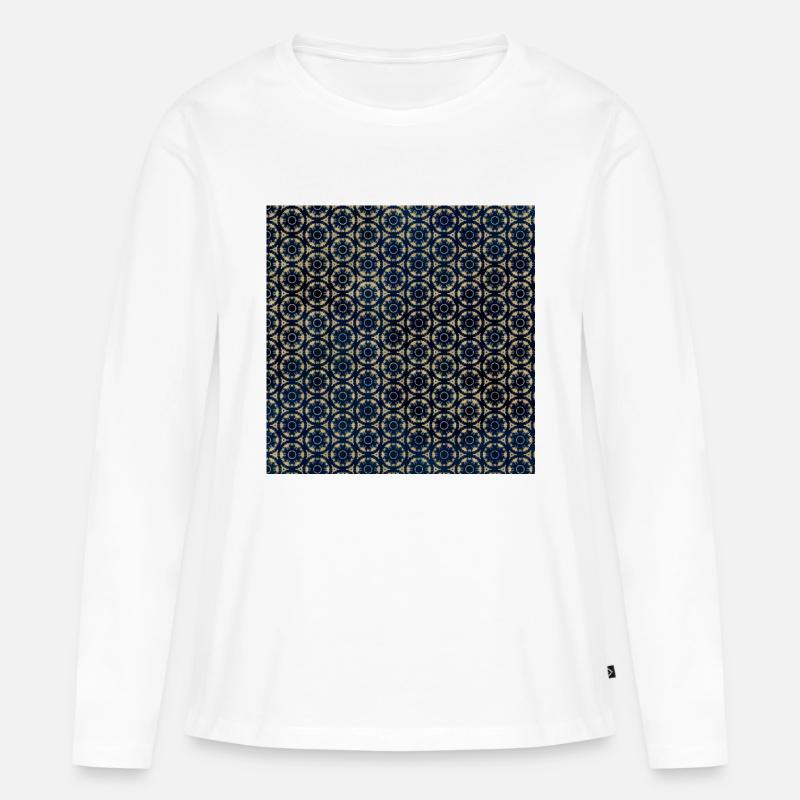 Tye Tie Pattern - Frauen Premium Bio Langarmshirt - Weiß