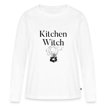 Kitchen Witch - Frauen Premium Bio Langarmshirt - Weiß - Vorne - Julia (174cm)